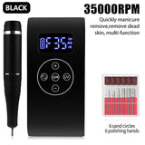2 in 1  Nail Drill &amp; Drying Lamp Machine 35000RPM Portable Rechargeable Nail Drill Pen for Manicure Electric Nail Sander 2021