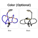 Lighting LED 3X Magnifying Lamp with Clamp Hands Free PCB Fixture Swivel Arms PCB Fixture Helping Hands Soldering Station