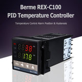 New Intelligent Digital Temperature Controller Kit Alarm REX-C100 110-240V 0-1300 Degree Digital PID With K Type Probe Sensor