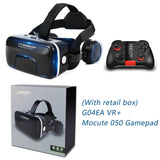 Shinecon Upgraded Z4 VR Large Viewing Immersive Experience Vr box 3D Virtual Reality Glasses with Stereo Headphone with gampad