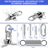 Ceiling Hook Hanging Chair Triple-Cornered Swing Spring 600KG 360 Degree Rotatable Ceiling Bracket Swing Hook