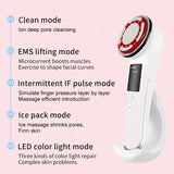 Cold Compress&amp; Hot Heating Pulse Beauty Device Beauty health EMS Face Lifting Machine LED Therapy Facial Massager Skin Care Tool