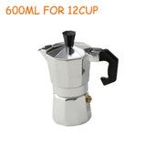 Coffee Maker Aluminum Mocha Espresso Percolator Pot Coffee Maker Moka Pot 1cup/3cup/6cup/9cup/12cup Stovetop Coffee Maker