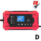 12V 6A Car Battery Charger Digital Car Battery Charger LCD Display Repair Motorcycle SUV Charger Power Repair Fully Automati