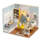 Diy Wooden Doll House Miniatures Kit Dollhouse Furniture Accessories Mini Doll House Casa Free Dust Cover Toys For Kids Gift
