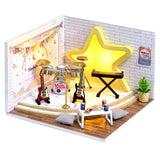 CUTEBEE Doll House DIY Miniature Dollhouse Model Wooden Toy Furnitures Casa De Boneca Dolls Houses Toys Birthday Gift H012