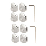 2X Transparent Flat Guitar Bass Knob Amp Amplifier Effect Pedal Knobs Guitar Accessories