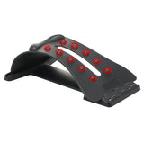 Neck Traction Massager Back Stretcher with Accupressure Points Adjustable Lumbar Support Device