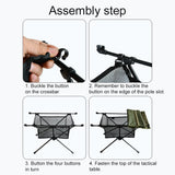 Outdoor Fine-Knitted Under Table Net Bag Portable Lightweight Foldable Desk Storage Mesh Bags for Camping Picnic Fishing