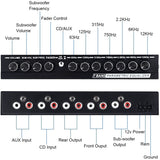 Car Audio Equalizer, Adjustable EQ Car Amplifier Graphic Equalizer With CD/AUX Input Select Switch,Black