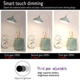 LED Table Lamp, Eye-Caring Light Press Control 3 Level Dimmer USB Portable Charging Port with Pencil Holder for Office