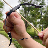 Mini Recurve Bow Pocket Bow Creativity Ornaments Athletics Archery  Powerfull Stainless Steel Bow Outdoor Sports Arrow Shooting