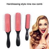 Salon Stylist Nine-row Comb Massage Comb Air Cushion Straight Hair Comb Detachable Nine-row Comb Hair Salon Hairdressing Tool