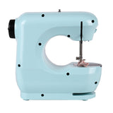 INNE Mini Sewing Machine Manual Portable Needlework Electric Household With Night Light Foot Pedal Table Two Thread Kit Simple