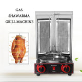 Shawarma Grill Two Infrared Burners Gas Electric 2 in1 Automatic Rotating Doner Kebab Machine Stainless Steel BBQ Grill
