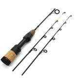 NEW 58cm Winter Ice Fishing Rods 2 tips Spinning Rod Carbon  Fiber Ice pole Ultra-light  Carp