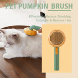 Pumpkin Pet Cat Comb Dog Hair Removal Selfcleaning Flea Comb for Cats Dog Grooming combs Tangled Hair Clean Brush Pet Supplies