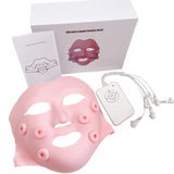 Facial Beauty Red Light Face Therapy LED Vibration Phototherapy Facial Mask Machine Skin Light Therapy Anti Wrinkle Tender Skin