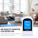 Air Quality Monitor CO2 Detector with 2.8 Inch TFT Indoor Temperature Humidity Carbon Dioxide 1500mAh Rechargeable CO2 Meter