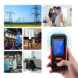 Electromagnetic Radiation Tester EMF Meter LCD Backlight Magnetic Field Radiation Detection Alarm Average/Peak Mode Rechargeable