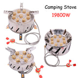 12800W Outdoor Camping Stove 9-head Gas Burner Outdoor Camping Picnic Tour Portable 7/9 Hole Fire Brimstone Stoves Burner 캠핑용품