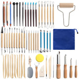 11/21/25/61 Pcs Ceramic Clay Tools Set Polymer Clay Tools Pottery Tools Set Wooden Pottery Sculpting Clay Cleaning Carved Tool