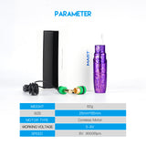 Mast Rotary Tattoo Machine Permanent Makeup  Pen Gun Set Purple Machine with LCD Mini Power Supply Needles Cartridge Tattoo Kit