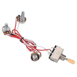 2 x End Button Strap Lock Guitar Straps Belt Buckles &amp; 1x Guitar Wiring Harness 3Way Toggle Switch 1V1T 500K