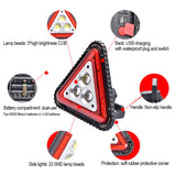COB Glare Floodlight Car Triangle Warning Light USB Rechargeable Floodlight LED Bulbs CE Litwod 2 Years