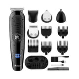 Surker hair trimmer USB rechargeable hair clipper 5 in1 men's shaver ear hair trimmer beard trimmer hair carving waterproof LCD