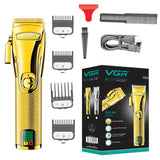 VGR Professional Hair Clipper Adjustable Beard Hair Trimmer For Men Electric Haircut Machine Rechargable 2500mAh Battery