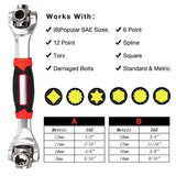 JR German multi-purpose wrench 52 in one multi-function socket wrench set 8 eight in one universal rotating multi-head wrench