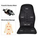 Electric Heating Vibrating Back Massager Portable Massaging Chair Cussion Seat Pad For Car Home Office Lumbar Neck Mattress