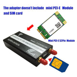 Mini PCIE to USB Adapter Board SIM Card Slot with Shell Antenna U8300C 4G Module Development Board
