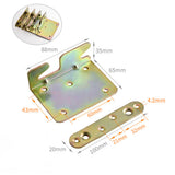 4PCS Wood Bed Rail Hook Plates for Wooden Headboard Footboard Frame Bracket Heavy Duty Universal Hardware Claw Hook Plate