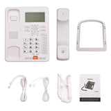 2-Line Desktop Corded Telephone Answering System Caller ID/Call Waiting Backlight LCD &amp; Handset/Base for Office Home Conference