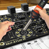 1 Piece 220V 450W 450° Portable Soldering Hot Air Gun LCD Display Desolder Power Nozzle Tool for Surface Soldering