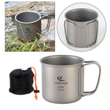 250ml Collapsible Camping Mug Outdoor Travel Drinkware Can be Boiled Water Mug Drinking Cup Titanium Pot Only 40g
