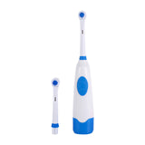 4Colors Waterproof Dental Care Rotary Teeth Whitening Antibacterial Brush Hair Electric Toothbrush With 2Replaceable Brush Heads