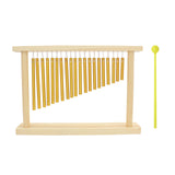 20-Tone Wind Chime Table Top Bar Chimes 20 Bars Single-row Musical Percussion Instrument With Wood Stand Stick