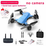 K2 New Folding Drone 4K With HD Camera Professional Aerial Photography 1080P Dual Camera Quadcopter FPV Aircraft Black Blue