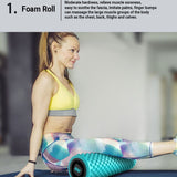 Fitness Foam Roller Muscle Relaxation Roller Pilates Exercise Back Massager Yoga Pole Exercise Equipment Push Back Massage Tool