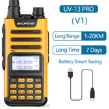 New Baofeng UV-13 PRO Walkie Talkie Long Range Transreceiver Dual Band With Type-C Charger Upgrade UV-10R Ham Two Way Radio