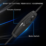 Microphone Cable Compatible Headphones with Volume Control Mute Switch Headset for PC Laptop PS4 PS5 Xbox One Game Earphone
