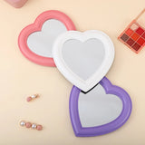 Heart-shaped Glass Mirror Beauty Makeup Tool Rotatable Standing Table Compact Mirror Dressing Table Home Bedroom Makeup Mirror