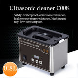0.8L 60W High Performance Portable Ultrasonic Cleaner For Injector Medical Watch Dental Jewelry Household Ultrasound Cleaning