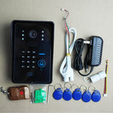 SY1002 WIFI Door Monitor Doorbell detection alarm touch button function 1080P password swipe card remote control wireless doorbe