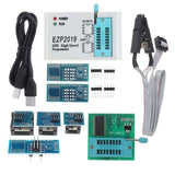 F19E EZP2019 High Speed USB SPI Programmer Support 24 25 26 93 Series Chips EEPROM 25 Flash Bios with 3 Socket