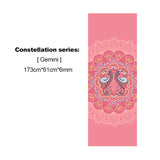 2021 New PVC Beautifully Constellation Printed Yoga Mat 6MM Beginner Non-slip Fitness Mat for Gym Home Travel Pad