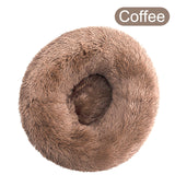 Round Big Dog Bed Sofa Long Plush Lounger Basket Fluffy Pet Bed House for Dogs Cats Puppy Cushion Winter Warm Pet Bed Kennel